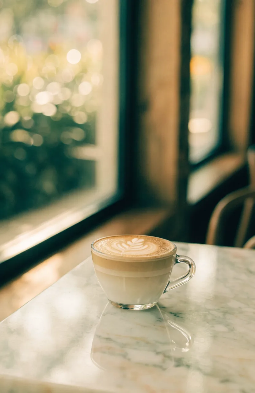 Cafe post in the brand's palette