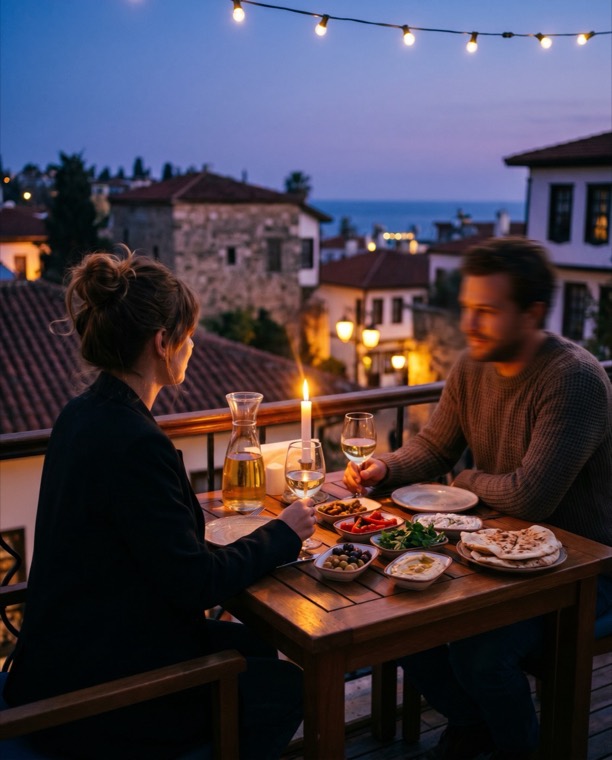 Evening dining, cinematic
